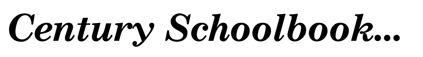 Century Schoolbook SB Bold Italic